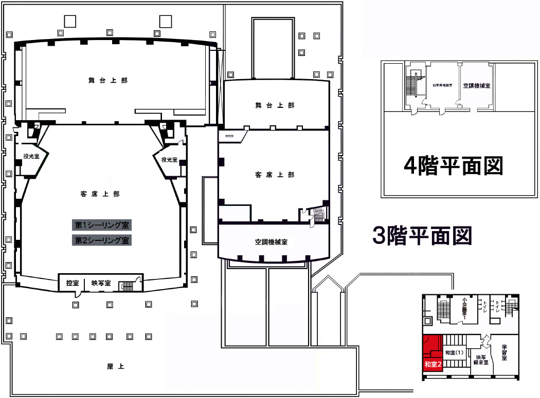 ３階４階平面図和室２